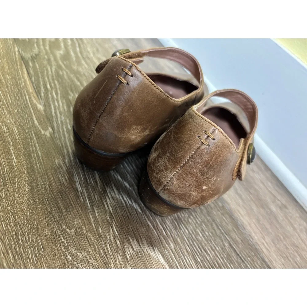 Taos Brown Leather Mary Jane Shoes Comfort‎ Casual Heel Womens Size 10